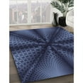 thumbnail image 3 of Ahgly Company Machine Washable Indoor Rectangle Transitional Night Blue Area Rugs, 5' x 7', 3 of 7