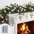thumbnail image 2 of NWQKYZGH 24PCS Shatterproof Plastic Christmas Baubles Matte Shiny Glitter Hanging Ornament Balls for Indoor Outdoor Xmas Tree Holiday Festival Decor -1.2IN, 2 of 6