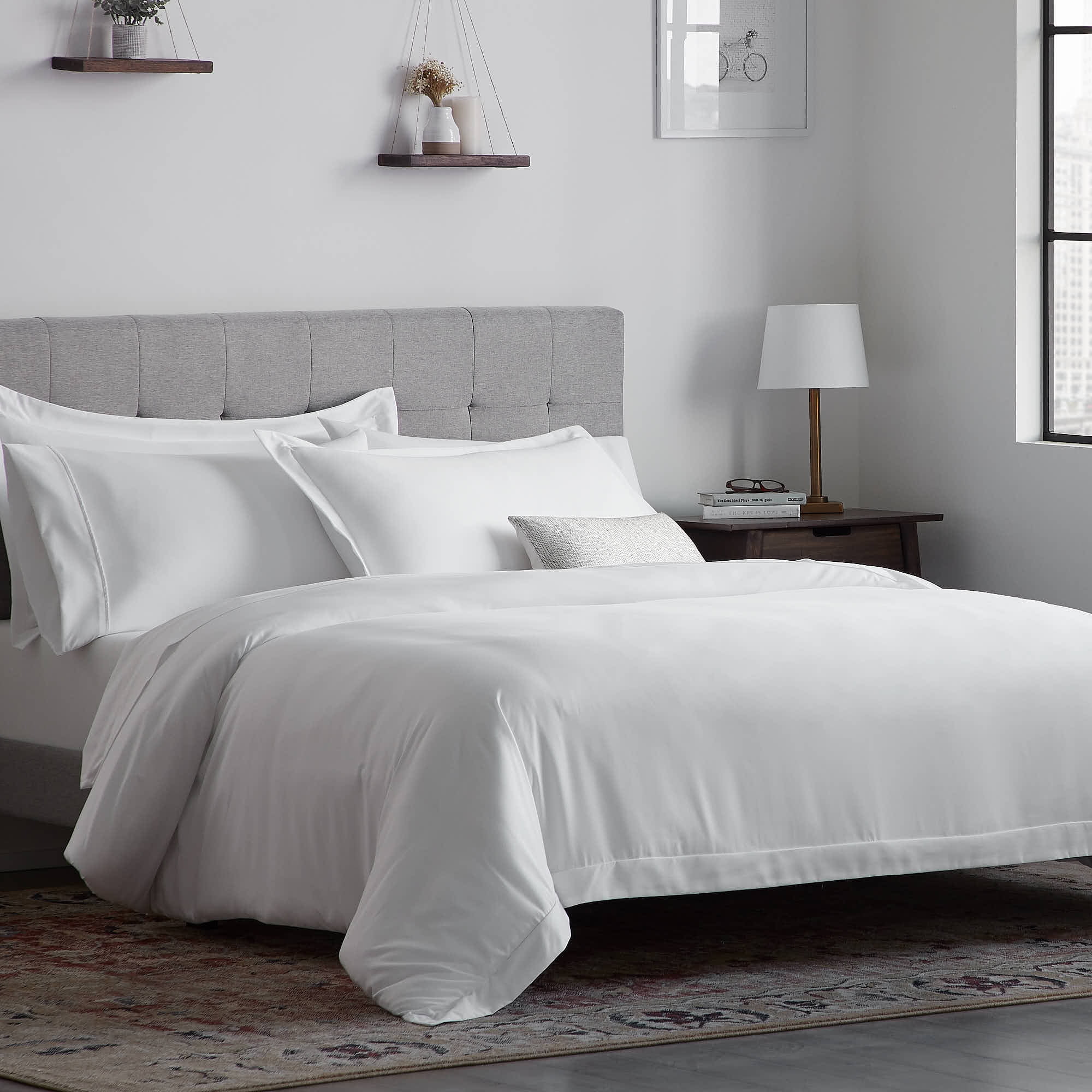 Rest Haven Microfiber Duvet Set, Twin, White