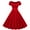 Red, variant on Wiyuqeen Women's 1950s Smocked Square Neck Vintage Dresses Solid Color Short Puff Sleeve Cocktail Dresses Stretchy Slimming Party Dresses with Pocket