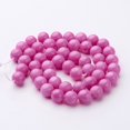 thumbnail image 3 of 1strand Natural Mashan Jade Round Beads Strands Dyed Magenta 8mm Hole: 1mm about 48pcs/strand 15 inch, 3 of 4