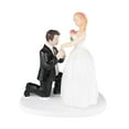 thumbnail image 3 of Wedding Cake Toppers Bride and Groom Figurines Ornament Simulated Miniature Model Wedding Cake Dolls for Wedding, Engagement, 3 of 8