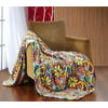All American Collection New Super Soft Printed Paisley Flower Sidney Throw Blanket Queen/King Size