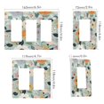 thumbnail image 2 of Yayeee Rocker Switch Wall Plate 1-Gang 4.6"x2.9" Home Decorative Outlet Cover, Green Floral Pattern, 2 of 6