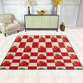 thumbnail image 3 of Area Rug Indoor 80"x58"in Non-Slip Wear Resistant Floor Mats Soft Large Carpets for Living Room Bedroom Home Decor Strawberries Checkered Tablecloth, 3 of 7