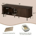 thumbnail image 6 of PieDle 59'' Large Cat Litter Box Enclosure with Sliding Tambour Door, Hidden Litter Box Furniture, Wood Cat Litter Box Cabinet with Cat Scratch Pad, 6 of 10