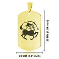 thumbnail image 2 of Stainless Steel Sagittarius Zodiac (Centaur Archer) Dog Tag Keychain Circle Ring, 2 of 2