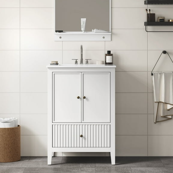 24'' Bathroom Storage Cabinet with Sink Combo Set