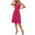 thumbnail image 2 of Allegra K Vintage Swing Dress for Women's Sweetheart Neck Sleeveless Fit and Flare Dresses S Hot Pink, 2 of 6
