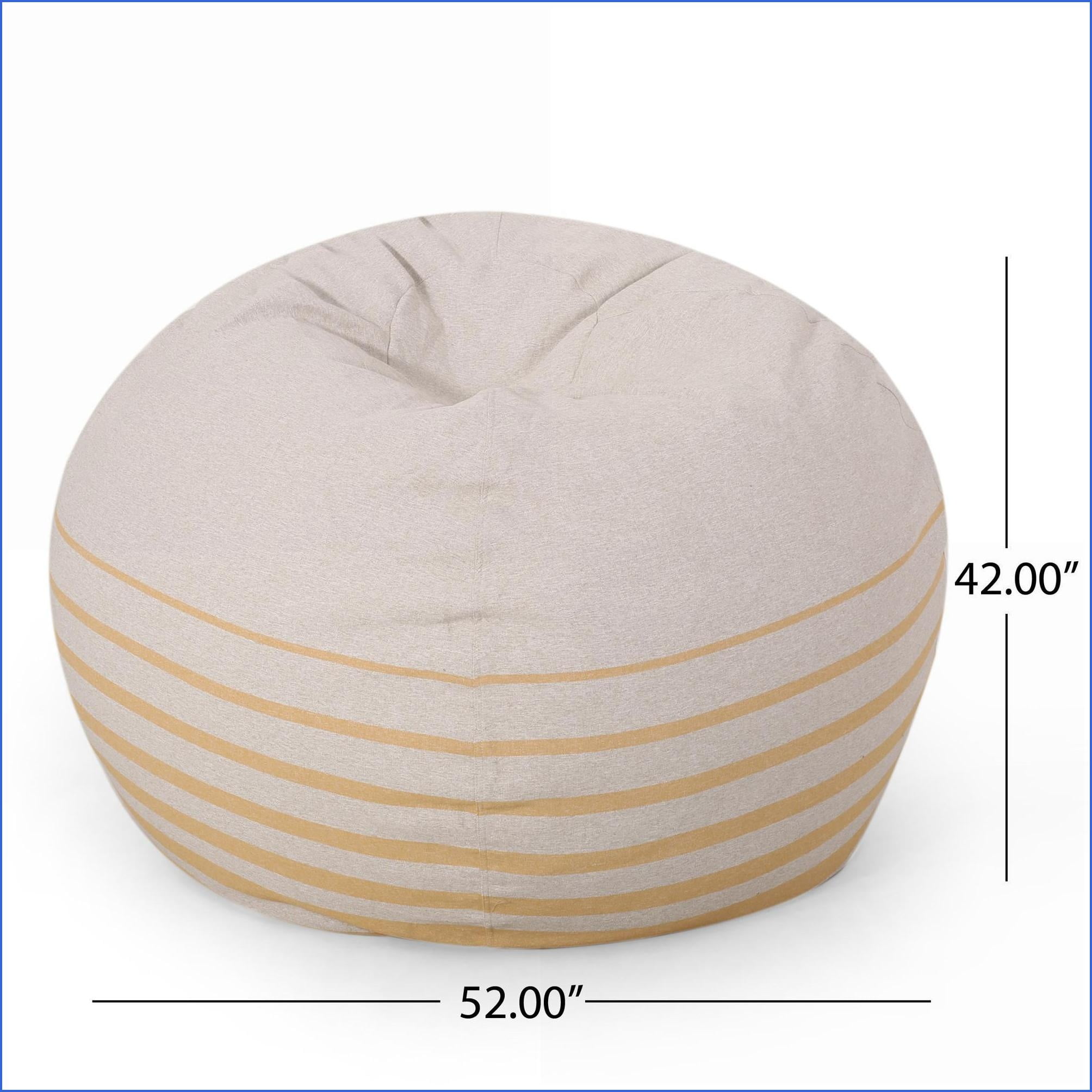 Bohemio 5-Foot Round Bean Bag Chair – Foam Filled for Adults | Multicolor | Round