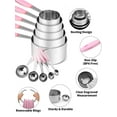 thumbnail image 3 of Stainless Steel Measuring Cups and Spoons Set, 10 Piece Measuring Spoons and Cups with Soft Silicone Handles and Clearly Scale, 3 of 8