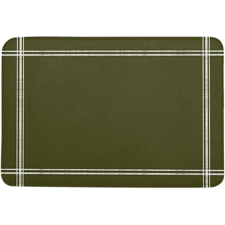 

Solid Color Door Mat Anti-Skid Welcome Mat Absorbent Floor Mat Front Doormat for Kitchen Bathroom Entryway Patio High Traffic Areas Simple Style Dark Green Classic Texture 24x16 Inch