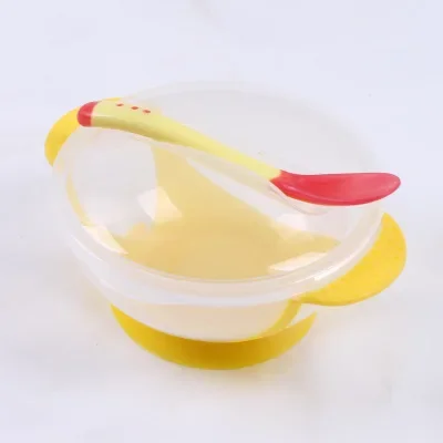 Juego de cuencos para bebé, cuenco de entrenamiento, cuchara, vajilla, cuenco para cena, platos de aprendizaje con ventosa, vajilla de entrenamiento para niños
