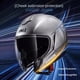 thumbnail image 4 of Casco de motocicleta, casco unisex de doble lente desmontable, casco de motocicleta personalizado, antivaho Bluetooth, 4 of 5