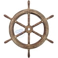 thumbnail image 3 of Nagina International Classic Antique Golden Pirate's Boat Ship Wheel | Wall Decor | Sea Gift (18 Inches), 3 of 4