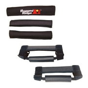 Rugged Ridge 13505.15 Grab Handle Kit, Black; 97-06 Jeep Wrangler TJ/LJ