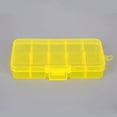 thumbnail image 4 of 10 Grid Plastic Jewelry Removable Storage Box Beads Earring Beads Earring Container Yellow, 4 of 5