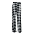 thumbnail image 6 of DENGDENG Womens Plaid Pj Pants Plaid Cute Pajamas Joggers Lounge Sleep Bottoms Plus Size Checkered Pants Comfy Drawstring Wide Leg Pant 2024 Gray L, 6 of 6