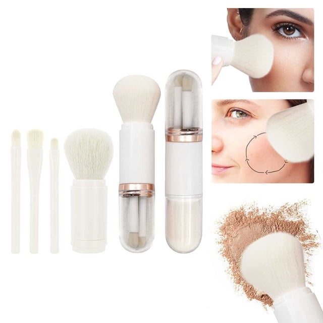 Makeup Brushes Brush Brush With Four In One Makeup Double Ended Makeup Mini Retractable, Brush for Women