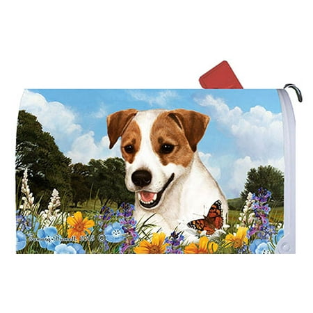 Jack Russell - Best of Breed Summer Flowers Dog Breed Mail Box