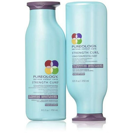Pureology Strength Cure Shampoo 8.5 fl oz and Pureology Strength Cure Conditioner 8.5 fl oz Set