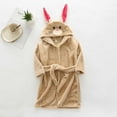 thumbnail image 1 of LSLJS Boys Girls Robe Kids Flannel Hooded Bathrobe Sleepwear Toddler Plush Robes With Belt, Kids Robe, 1 of 9