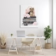 thumbnail image 3 of Stupell Industries Eclectic Yorkie Puppy Glam Quilted Purse Fashion Bookstack Canvas Art, 36 x 48, by Ziwei Li, 3 of 7