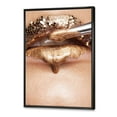 thumbnail image 3 of Lipstick and Makeup On The Face Of A Beautiful Model 30 in x 40 in Framed Painting Canvas Art Print, by Designart, 3 of 5