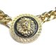 thumbnail image 3 of Gold Lion Head Gold Chain Head Bib Necklace Pendant Lion Choker Jewelry, 3 of 3