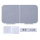 thumbnail image 1 of Caja de maquillaje de pared con tapa abatible, extraíble y lavable, organizador de almohadillas de algodón para baño, blanco y gris, 1 of 14