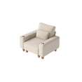 thumbnail image 5 of Gewnee Modern Single Chair,Modular Combination Armchair with Cup Holders and Pillows.Suitable for Single Person Sofa Chair for Small Spaces.Beige, 5 of 9