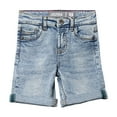 thumbnail image 5 of CULTURA AZURE  Toddler Boy's Roll-Up Denim Shorts 2-Pack, Blue Black/Light Blue, 3T, 5 of 8