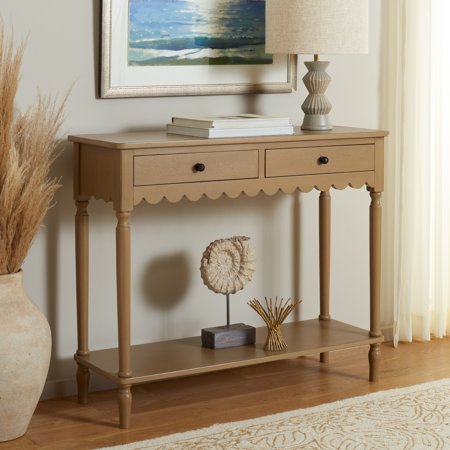Safavieh Haven Traditional 2 Drawer Wood Console Table Desert Brown
