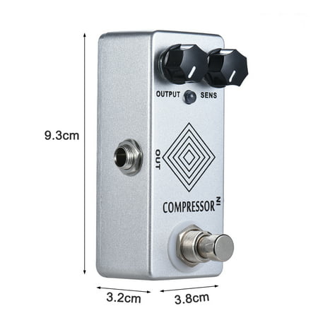 MOSKY Electric Guitar Dynamic Compressor Effect Pedal Full Metal Shell True (Best Compressor Pedal For Electric Guitar)