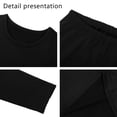 thumbnail image 5 of Women’s Thermal Long Johns Sets Fleece Lined 2 Pcs Underwear Top & Bottom Pajama Set Double side wearable - Moon Night Black, 5 of 6