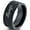 Black Flat Tungsten, variant on Tungsten Always Typography Writing Band Ring 8mm Men Women Comfort Fit Black Dome Brushed Polished