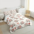 thumbnail image 3 of Manfei Cute Elephant Bedding Comforter Set,Kawaii Zoo Animal Twin Comforter Sets,Gray Beige Pink Bedding Set For Girls Boys,Microfiber Bedroom Decor Reversible,2 Pieces, 3 of 8