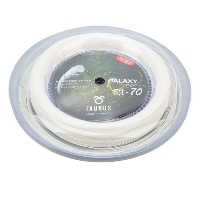Nylon Badminton String, Clear Texture Badminton Racquet String Impact Resistant Strong Resilience 200m For Sports Black,White,Fluorescent Yellow,Purple,Blue,Sky Blue,Pink