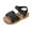 Black, variant on BUWTTER Girls Sandals Kids Lightweight Breathable Outdoor Summer Shoes with Sole Cross Strap Adustable Strap Beige Sandals Size 12-15 M