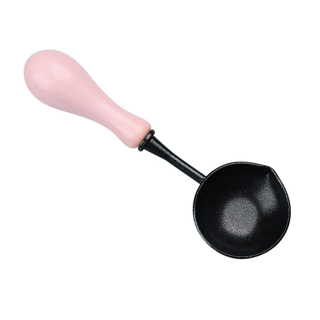 Xihbxyly Liquidación de Verano Cuchara de Fusión de Cera Antiadherente Cuchara de Fusión de Cera Sellada con Mango de Madera Calentador de Cera Vintage Cuchara Elegante para Sobre de Regalo de Cera I