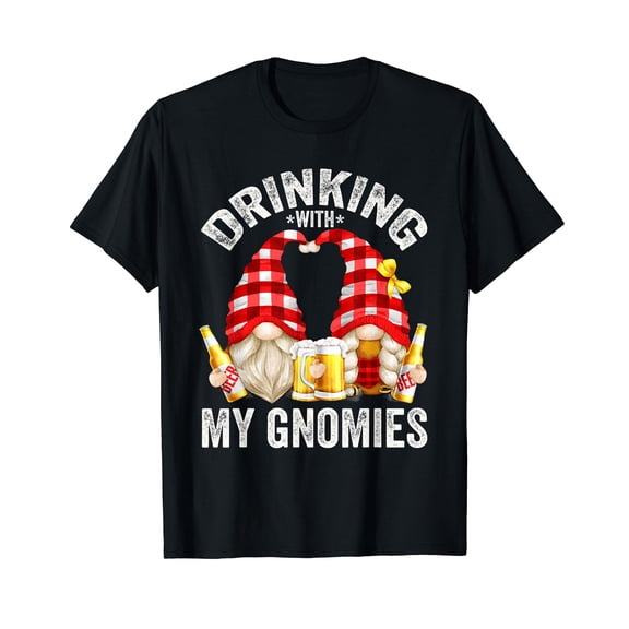 Beer Drinking With My Gnomies - Funny Beer Gnomes T-Shirt