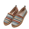thumbnail image 5 of Willtoo Women Striped Slip-On Flats Breathable Canvas Hemp Woven Sole Casual Shoes, Lightweight Round Toe Comfort Walking Shoes, 5 of 6