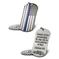 thumbnail image 3 of Thin Blue Line Dog Tag Necklace-Matthew 5:9 (4-Pack) by Shields of Strength, 3 of 4