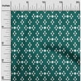 thumbnail image 1 of oneOone Cotton Cambric Teal Green Fabric Block Craft Projects Decor Fabric Printed By The Yard 42 Inch Wide, 1 of 4