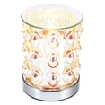 thumbnail image 4 of Quemador De Cera Derretida Con Plato De Vidrio Desmontable Patrón De Lingotes Lámpara Aromática Calentador De Velas Con Fragancia Eléctrica Para Dormitorio Sala De Estar Estudio Vogacara HA027994-02, 4 of 7