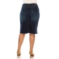 thumbnail image 5 of Be-Girl Women's Plus Denim Pencil Skirt, Raw Hem, 4-Pocket Style - SG-79114, 5 of 6