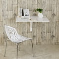 thumbnail image 3 of Patiojoy Table Murale Rabattable Pliante Gain de Place Bureau Suspendu pour Ordinateur Portable Blanc, 3 of 9