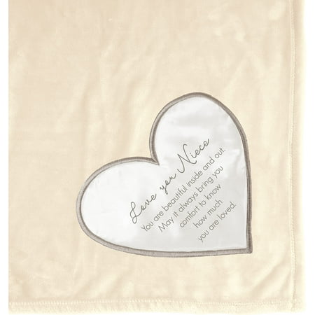 Pavilion – Love You Niece – 50 x 60 Royal Plush Neutral Colored Couch Bed Throw Blanket Birthday Gift from Aunt Uncle