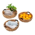thumbnail image 4 of Honey-Can-Do Water Hyacinth Wicker Round Nested Storage Basket 3-Piece Set with Wood Handles, Natural, 4 of 9