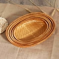 thumbnail image 6 of Bamboo Baskets for Food,Handmade Serving Tray Bread Basket Decorative Woven Trays for Coffee Table Bamboo Home Decor Breakfast Trays 12.6*9.84*2.36Inch, 6 of 8